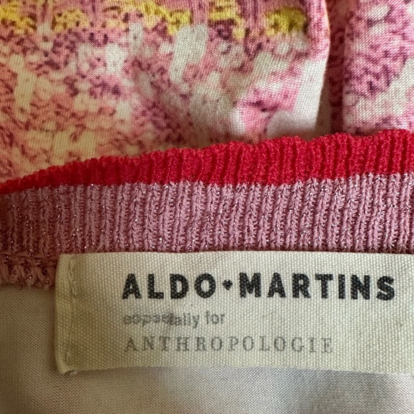 Aldo Martins Anthropologie Andalia Surplice Knit Pink Green Long Sleeve Top S - Picture 7 of 13